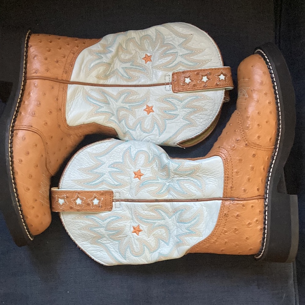 Ariat ProBaby Ostrich print cowboy boots size 6.5 - Picture 4 of 7